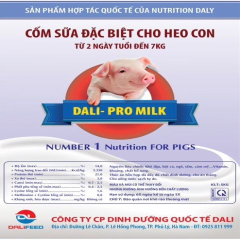 CỐM SỮA ĐẶC BIỆT CHO HEO CON TỪ 2 NGÀY TUỔI ĐÉN 7KG